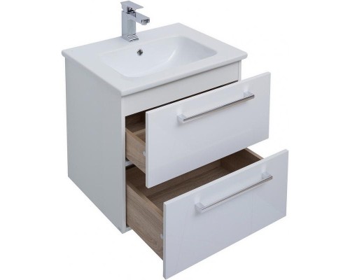 Тумба под раковину Dreja Gio 60 77.0101W подвесная Белый глянец