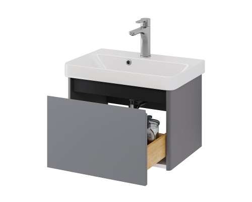 Тумба под раковину Dreja Luxury 55 99.2011 подвесная цвет Серый базальт