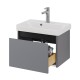 Тумба под раковину Dreja Luxury 55 99.2011 подвесная цвет Серый базальт