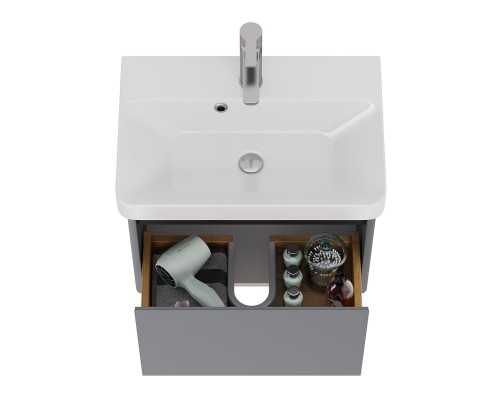 Тумба под раковину Dreja Luxury 55 99.2011 подвесная цвет Серый базальт