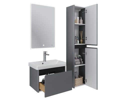 Тумба под раковину Dreja Luxury 55 99.2011 подвесная цвет Серый базальт