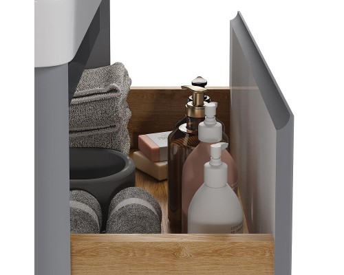 Тумба под раковину Dreja Luxury Plus 50 99.2027 подвесная/напольная цвет Белый матовый