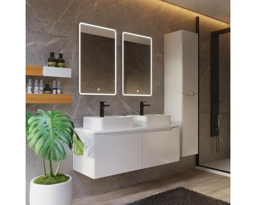 Зеркало Dreja Point 50 99.9026 с подсветкой Белый глянец