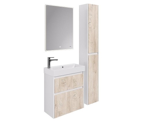 Шкаф пенал Dreja Slim 30 99.0504 Дуб кантри Белый глянец