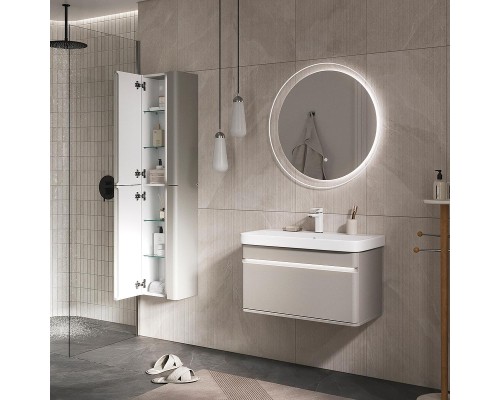 Шкаф пенал Equil Elegante 36 ppELGNT36.R-24.26 подвесной с подсветкой цвет Амарок Белый