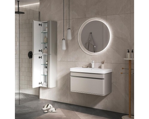 Шкаф пенал Equil Elegante 36 ppELGNT36.R-24.26 подвесной с подсветкой цвет Амарок Белый