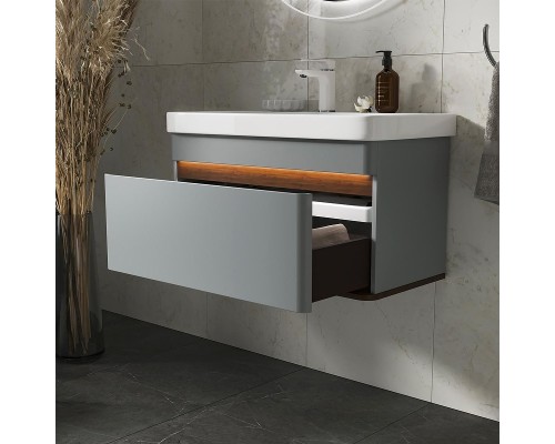 Тумба под раковину Equil Elegante 80 tpELGNT80.1Y (9595)-24.26 подвесная цвет Мэйджик Дуб голиано