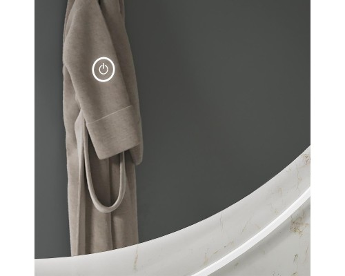 Зеркало Equil Elegante 80 zkELGNT.LED.D80-24 с подсветкой цвет Мэйджик с сенсорным выключателем