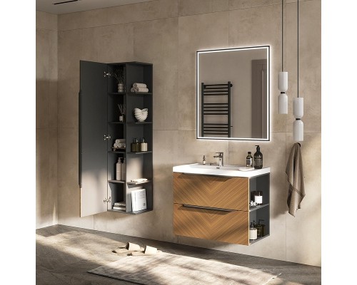 Шкаф пенал Equil Forest 40 ppFОREST40.R/L-31 подвесной цвет Орех Графит