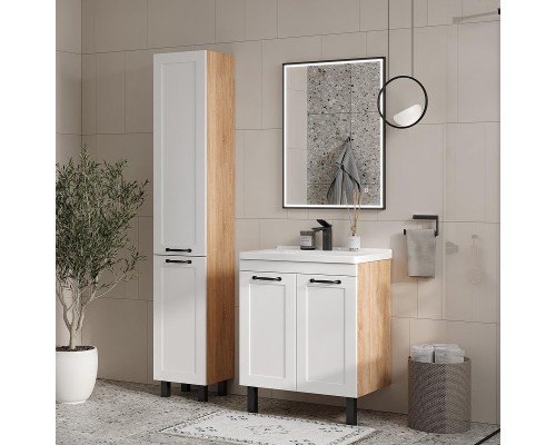 Шкаф пенал Equil Lago 35 pnLAGO35-04 цвет Белый Дуб сонома