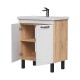 Тумба под раковину Equil Lago 70 tnLAGO70.2D-04 цвет Белый Светлое дерево