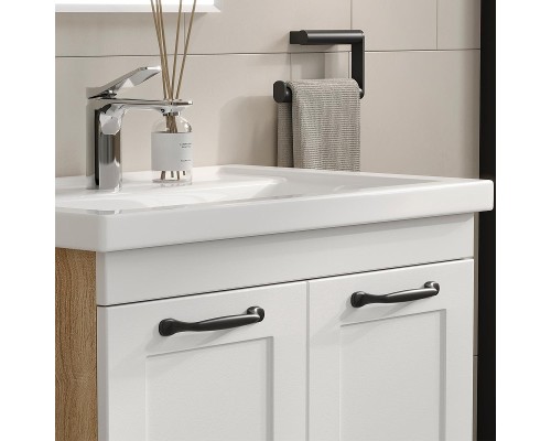 Тумба под раковину Equil Lago 70 tnLAGO70.2D-04 цвет Белый Светлое дерево