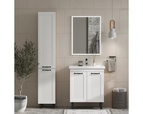 Тумба под раковину Equil Lago 70 tnLAGO70.2D-04 цвет Белый Светлое дерево