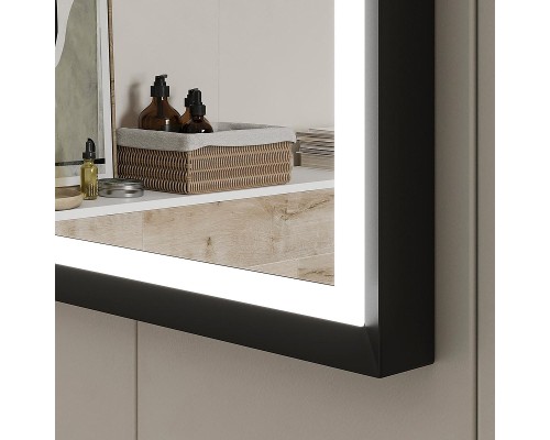 Зеркало Equil Lago 60 zLAGO60-15 с подсветкой цвет Черный с сенсорным выключателем