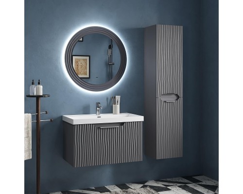 Шкаф пенал Equil Mirage 36 ppMIRAGE36.R-07 подвесной цвет Графит софт