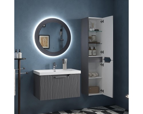 Шкаф пенал Equil Mirage 36 ppMIRAGE36.R-07 подвесной цвет Графит софт