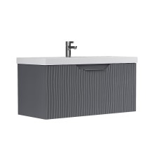 Тумба под раковину Equil Mirage 100 tpMIRAGE100.1Y-07 подвесная цвет Графит софт
