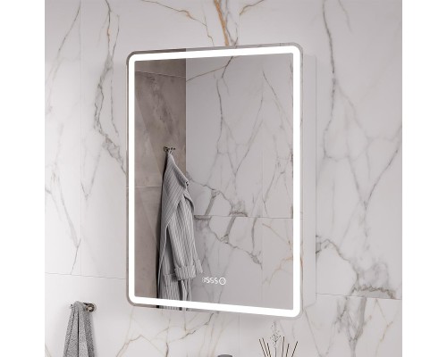 Зеркальный шкаф Equil Nice 60 R szNICE60.R с подсветкой цвет Белый