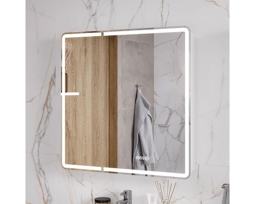 Зеркальный шкаф Equil Nice 80 szNICE80 с подсветкой цвет Белый