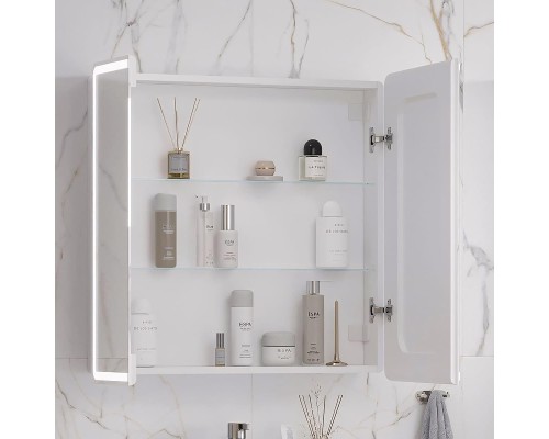 Зеркальный шкаф Equil Nice 80 szNICE80 с подсветкой цвет Белый