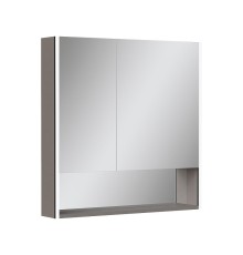 Зеркальный шкаф Equil Smile 80 szSMILE80 с подсветкой цвет Лен анрацит