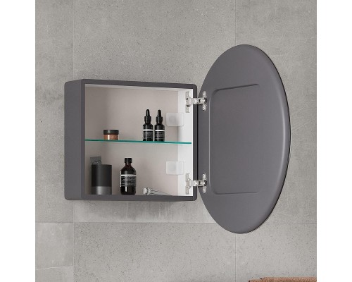 Зеркальный шкаф Equil Smile 60 szSMILE.D600 с подсветкой цвет Графит софт