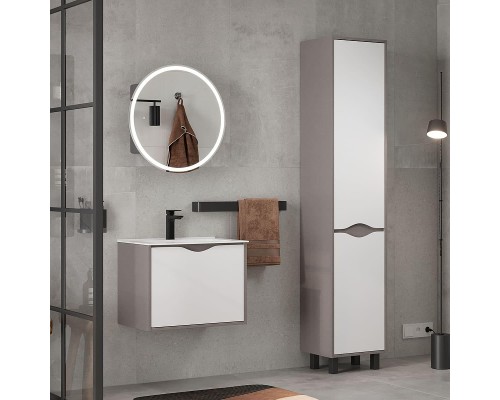 Зеркальный шкаф Equil Smile 60 szSMILE.D600 с подсветкой цвет Графит софт