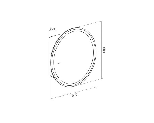 Зеркальный шкаф Equil Smile 60 szSMILE.D600 с подсветкой цвет Графит софт