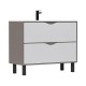 Тумба под раковину Equil Smile 100 tnSMILE100.2Y-04 цвет Белый Лен антрацит