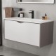 Тумба под раковину Equil Smile 100 tpSMILE100.1Y-04 подвесная цвет Белый Лен антрацит