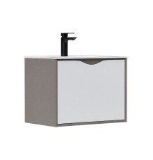 Тумба под раковину Equil Smile 60 tpSMILE60.1Y-04 подвесная цвет Белый Лен антрацит