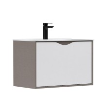 Тумба под раковину Equil Smile 70 tpSMILE70.1Y-04 подвесная цвет Белый Лен антрацит