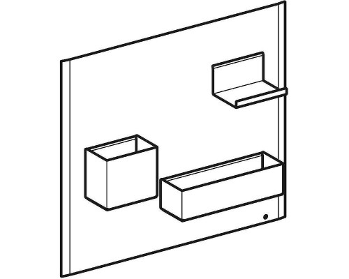 Комплект магнитной доски Geberit Acanto 500.649.JK.2 Лавовый матовый
