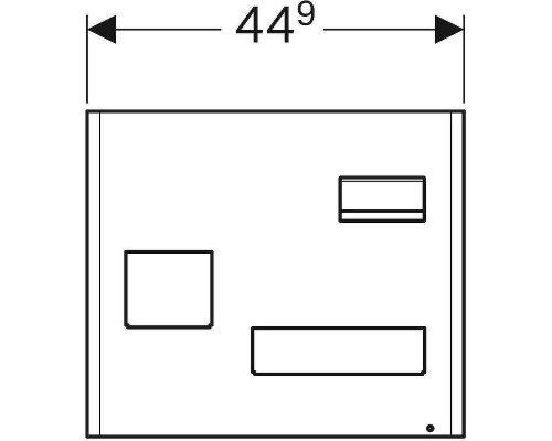 Комплект магнитной доски Geberit Acanto 500.649.JK.2 Лавовый матовый