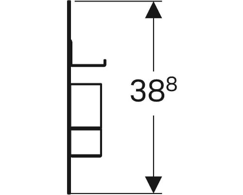 Комплект магнитной доски Geberit Acanto 500.649.JK.2 Лавовый матовый