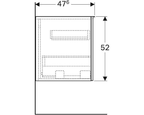 Тумба Geberit Acanto 45 500.618.01.2 подвесная Белое стекло
