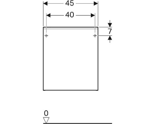 Тумба Geberit Acanto 45 500.618.01.2 подвесная Белое стекло