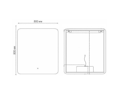 Зеркало Grossman Elegans-норма 80 178080 с подсветкой с сенсорным выключателем и подогревом