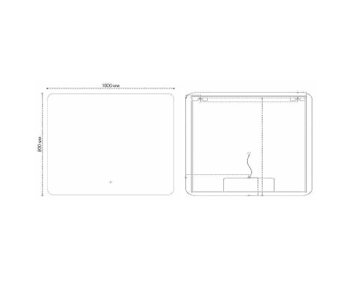 Зеркало Grossman Elegans-норма 100 1710080 с подсветкой с сенсорным выключателем и подогревом