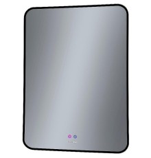 Зеркало Grossman Elegans-норма Black 60 1760802 с подсветкой цвет Черный с сенсорным выключателем и подогревом