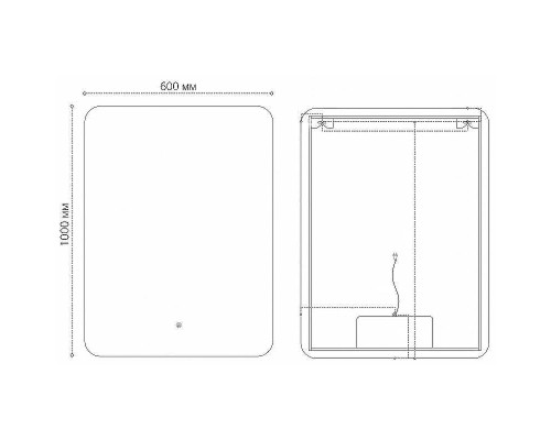Зеркало Grossman Elegans-промо 60 17601001 с подсветкой с сенсорным выключателем