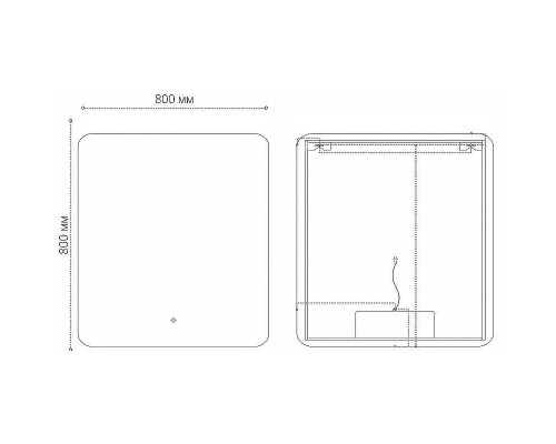 Зеркало Grossman Elegans-промо 80 1780801 с подсветкой с сенсорным выключателем