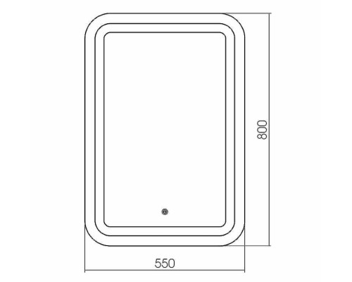 Зеркало Grossman Elegans 55 555800 с подсветкой с сенсорным выключателем