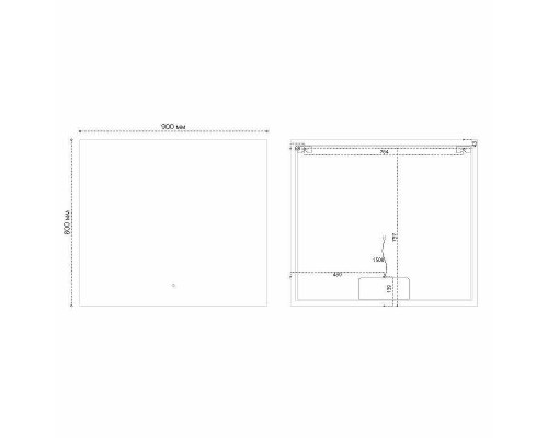 Зеркало Grossman Pragma-норма 90 189080 с подсветкой с сенсорным выключателем и подогревом