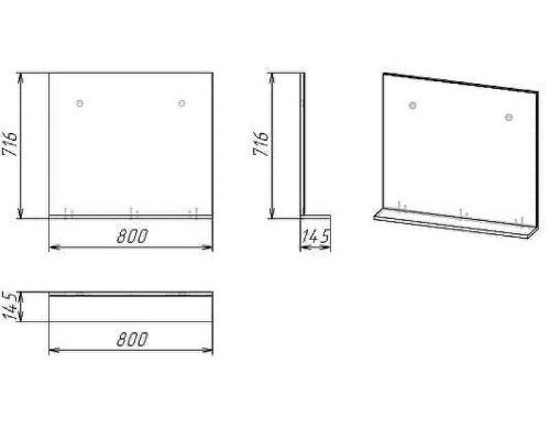 Зеркало Grossman Эдванс 80 208007 цвет Цемент светлый
