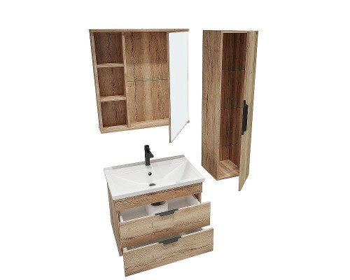 Зеркальный шкаф Grossman Форта 70 207002 цвет Дуб галифакс