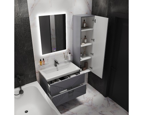 Шкаф пенал Grossman Луксор 42 303549 цвет Графит матовый