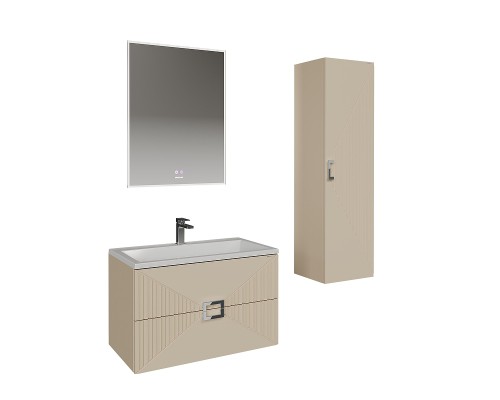 Шкаф пенал Grossman Луксор 42 303551 цвет Бежевый матовый