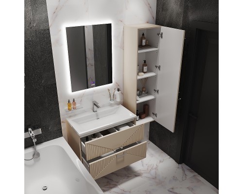 Шкаф пенал Grossman Луксор 42 303551 цвет Бежевый матовый