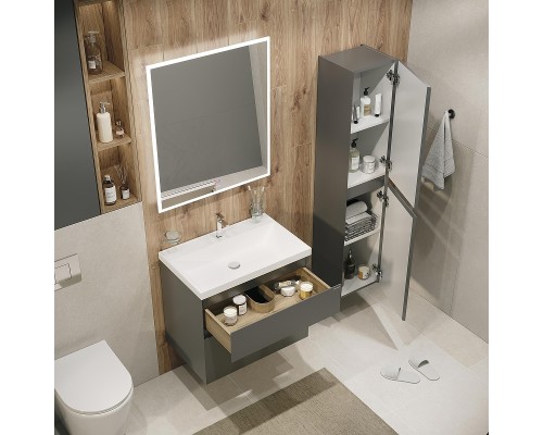 Шкаф пенал Grossman Меркадо 32 303285 цвет Графит матовый